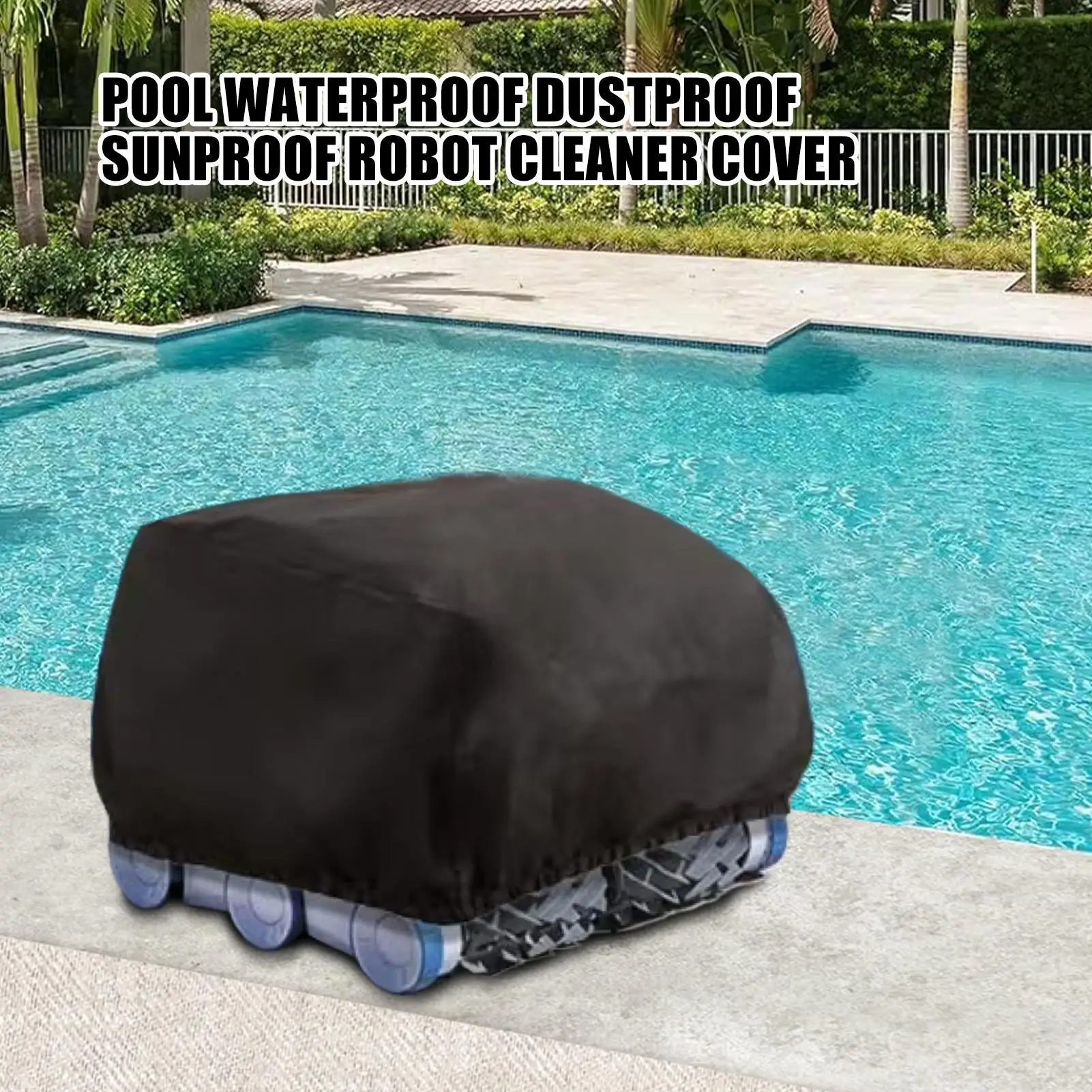 Housse pour robot nettoyeur de piscine en tissu Oxford, imperméable, anti-poussière et anti-UV, pour une longue durée de vie de l'équipement.