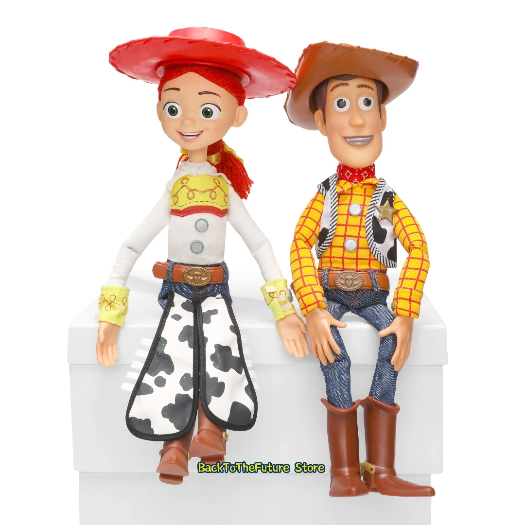 Figurines d'action parlantes Disney Woody et Jessie, collection de décoration anime, jouet sonore, modèle cadeau