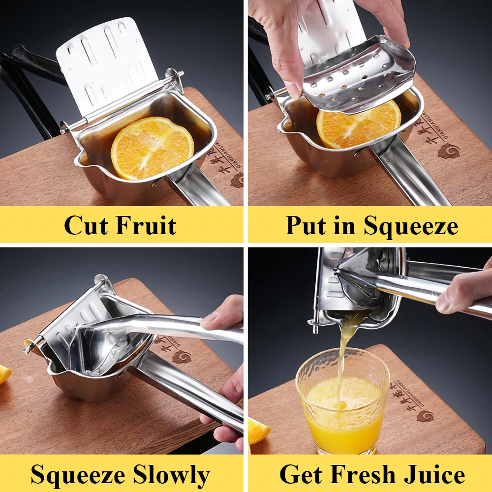 Presse-citron Portable en acier inoxydable