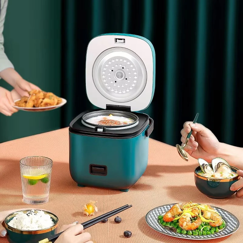 Mini cuiseur à riz automatique cuisine domestique machine de cuisson électrique 1-2 personnes chauffe-plats vapeur 1.2L