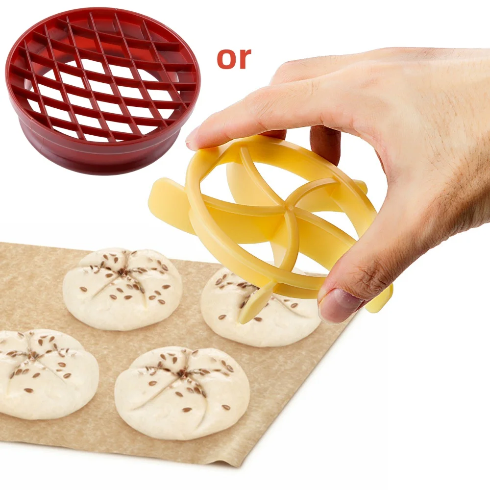 Coupe-pâtisserie en plastique pâte presse à biscuits pain fabricant à main moule rond ovale