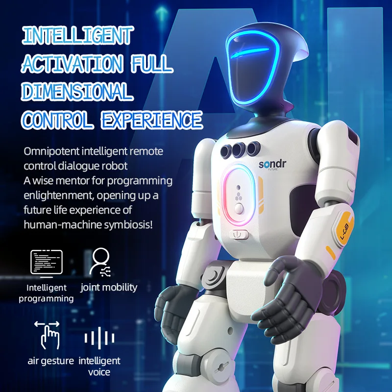 Robot intelligent programmable pour enfants, avec commande à distance, enregistrement vocal, détection tactile, en russe et en anglais, jouet pour garçons, cadeau pour enfants