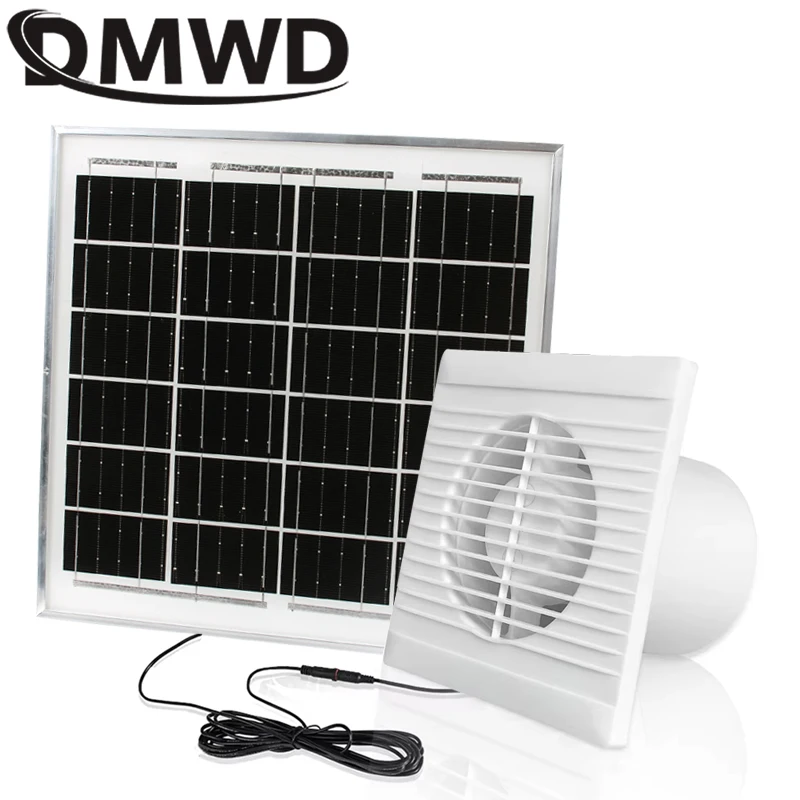 Ventilateur d'extraction solaire 12V, ventilateur à grande vitesse, économie d'énergie, conception anti-moustiques, cuisine salle de bains poulailler/canard