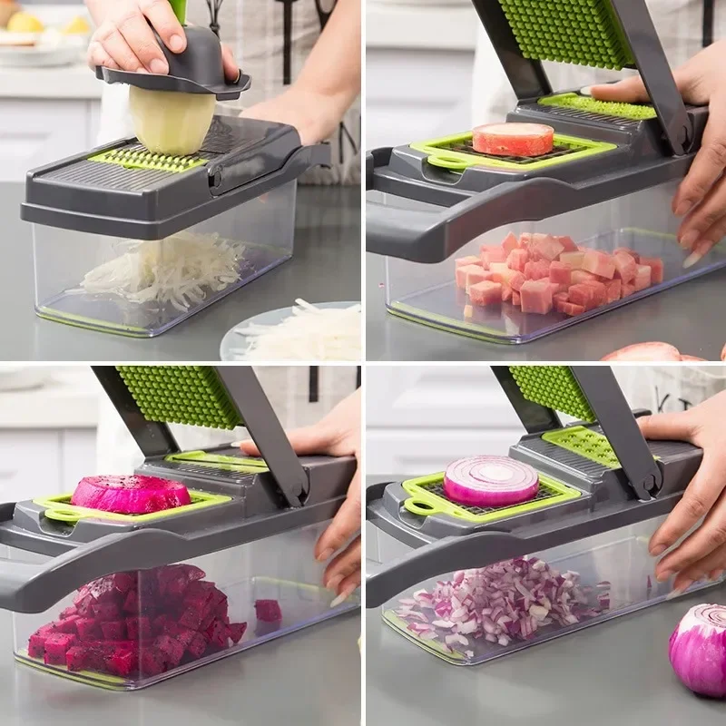 Hachoir à légumes multifonctionnel 14/16 en 1