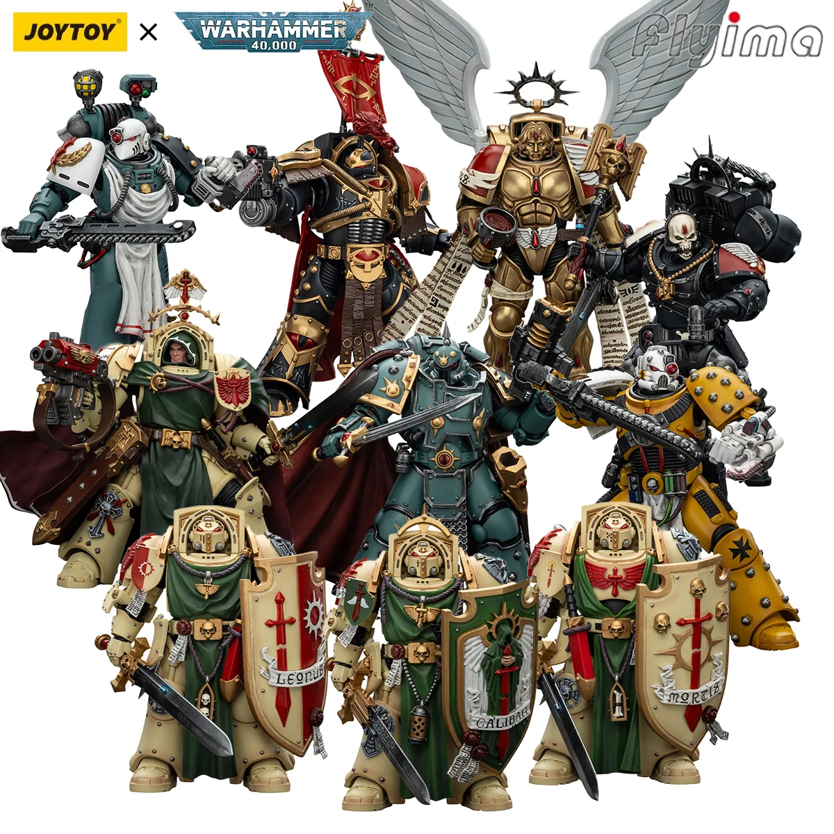 [EN STOCK] JOYTOY Warhammer 40K 1/18 Figurine d'action Dark Angels Deathwing Knight/Blood Angels The Sanguinor/Lemartes NPCS Model