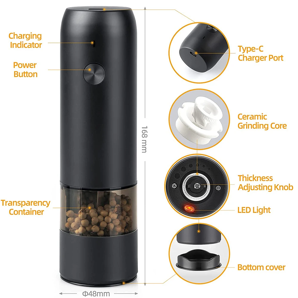 Moulin Électrique USB Automatique Mi pour Poivre