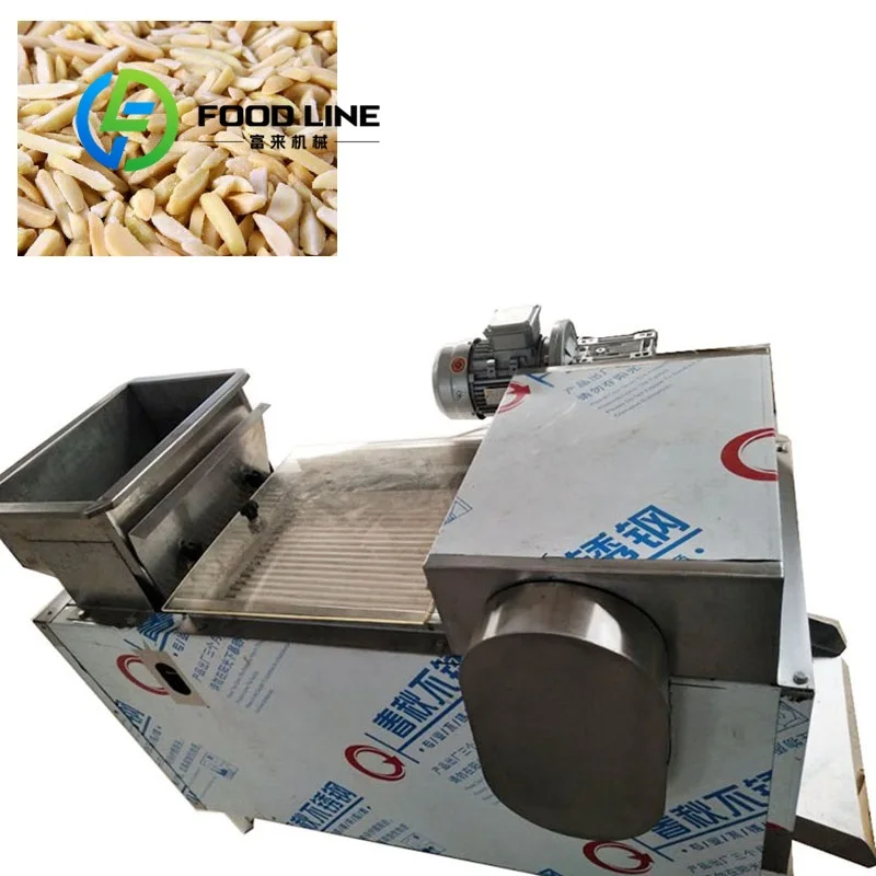 Machine automatique de découpe de tranches de particules d'amande