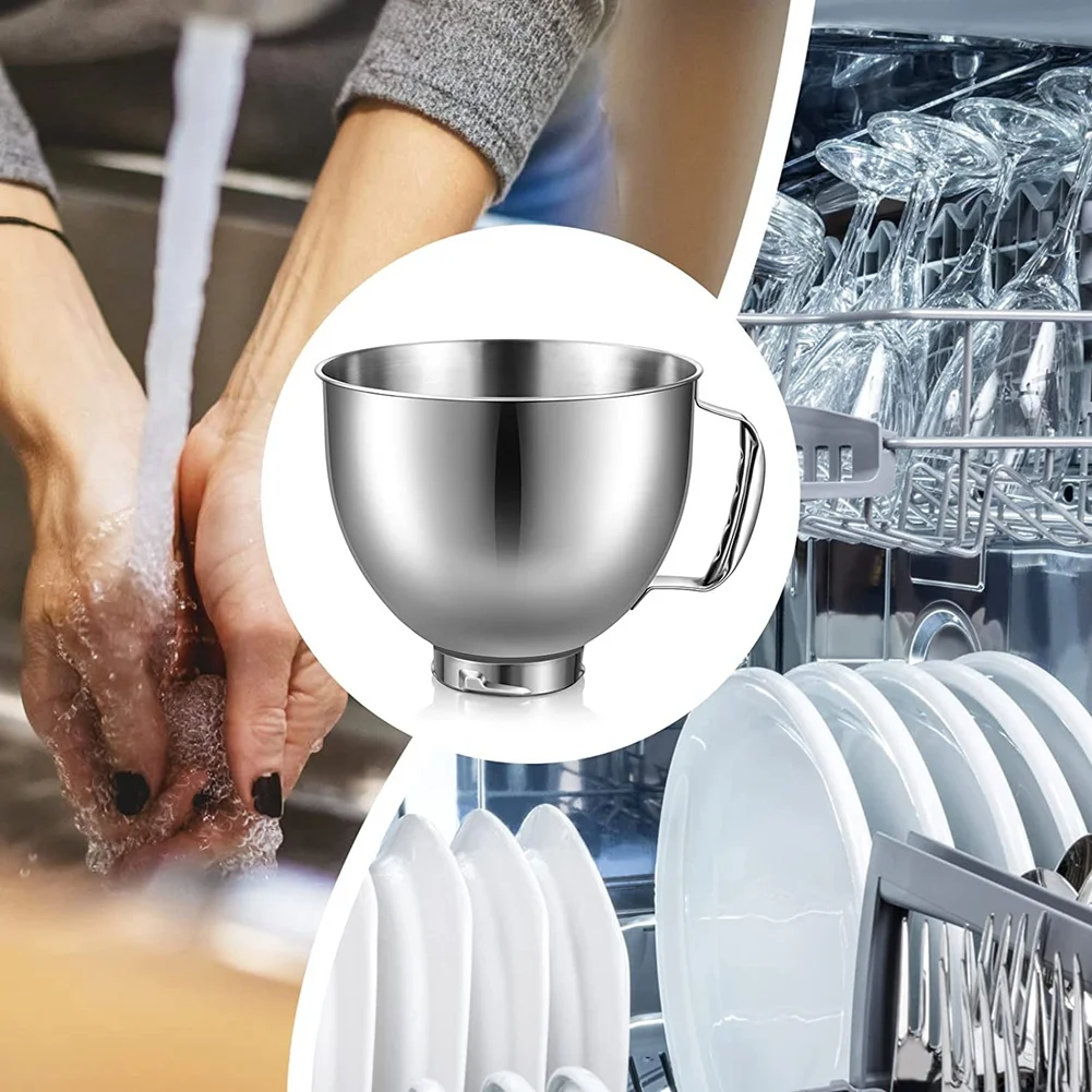 Bol en acier inoxydable pour batteur sur socle à tête inclinable KitchenAid de 4.5 à 5 litres