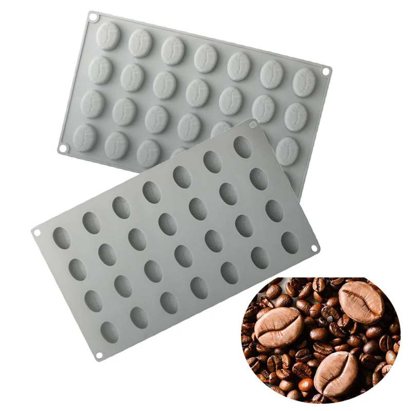 Moule en silicone en forme de grains de café pour gâteaux