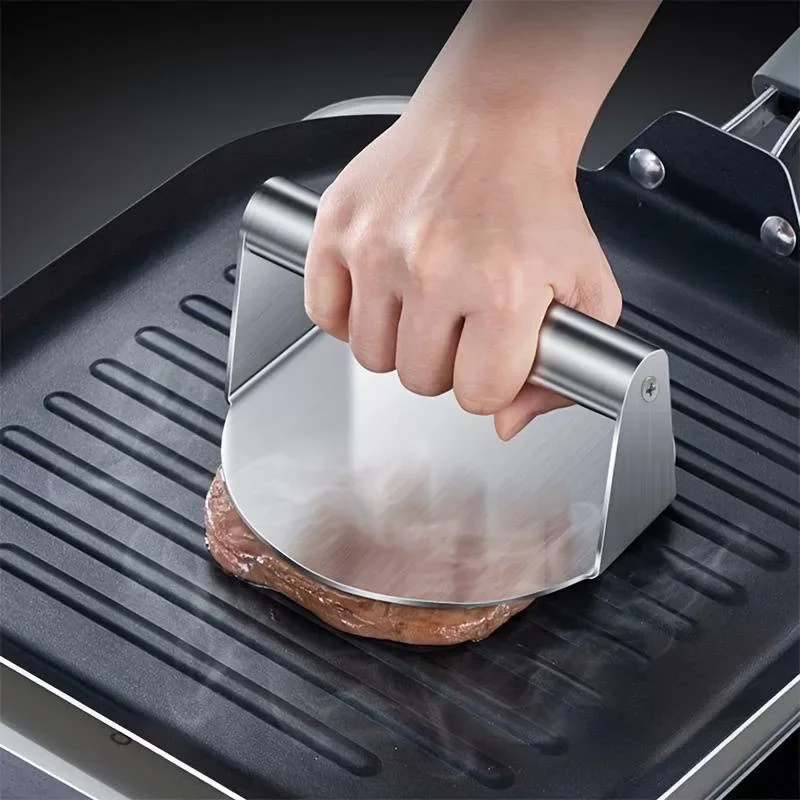 Nouvelle presse à hamburgers Smash en acier inoxydable | Machine à galettes et moule à brouillard robuste pour barbecue