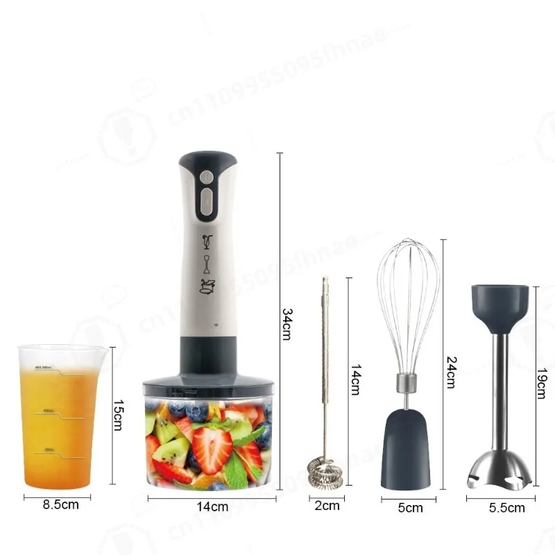 Mixeur plongeant électrique multifonction 5 en 1 pour la cuisine domestique, ensemble de mixeur à main