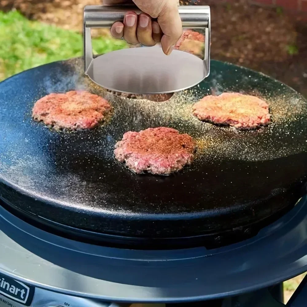 Nouvelle presse à hamburgers Smash en acier inoxydable | Machine à galettes et moule à brouillard robuste pour barbecue