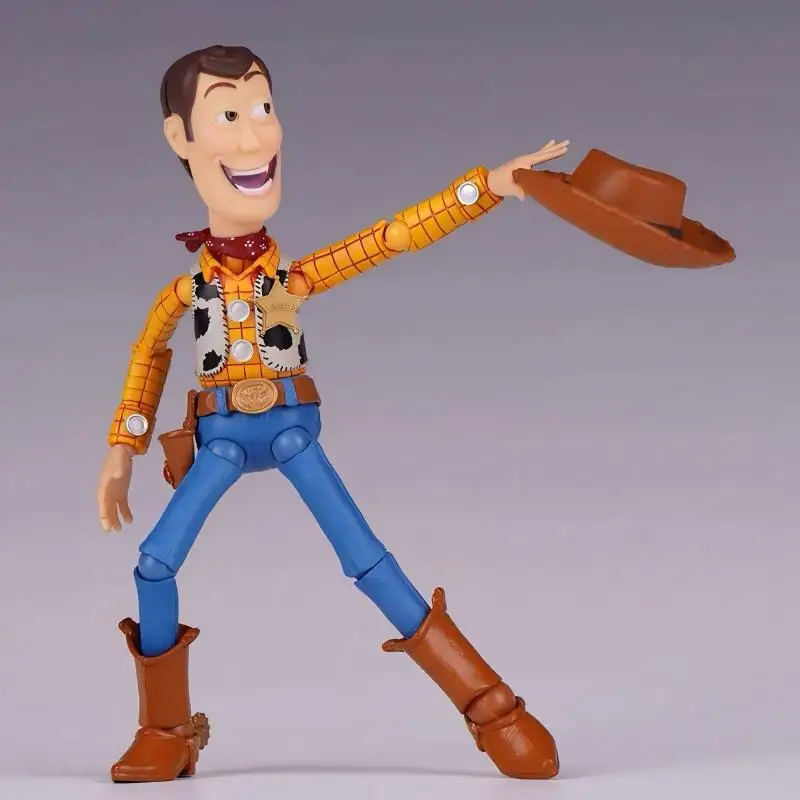 Figurine articulée Kaiyodo Revoltech Toy Story Woody Ver 2.0, cowboy Woody avec accessoires Alien, modèle de collection, cadeau