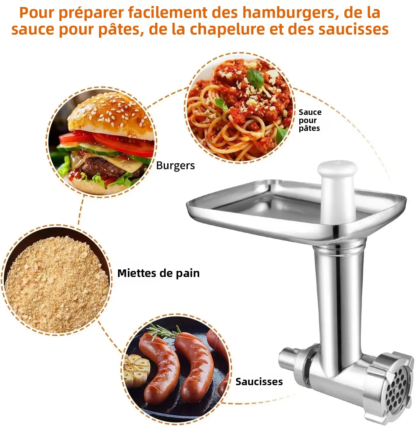 Accessoires pour robot culinaire Kenwood : hachoir à viande