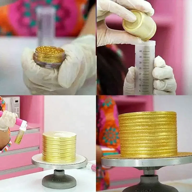 4 couleurs manuel pâtisserie aérographe pistolet gâteau pulvérisateur