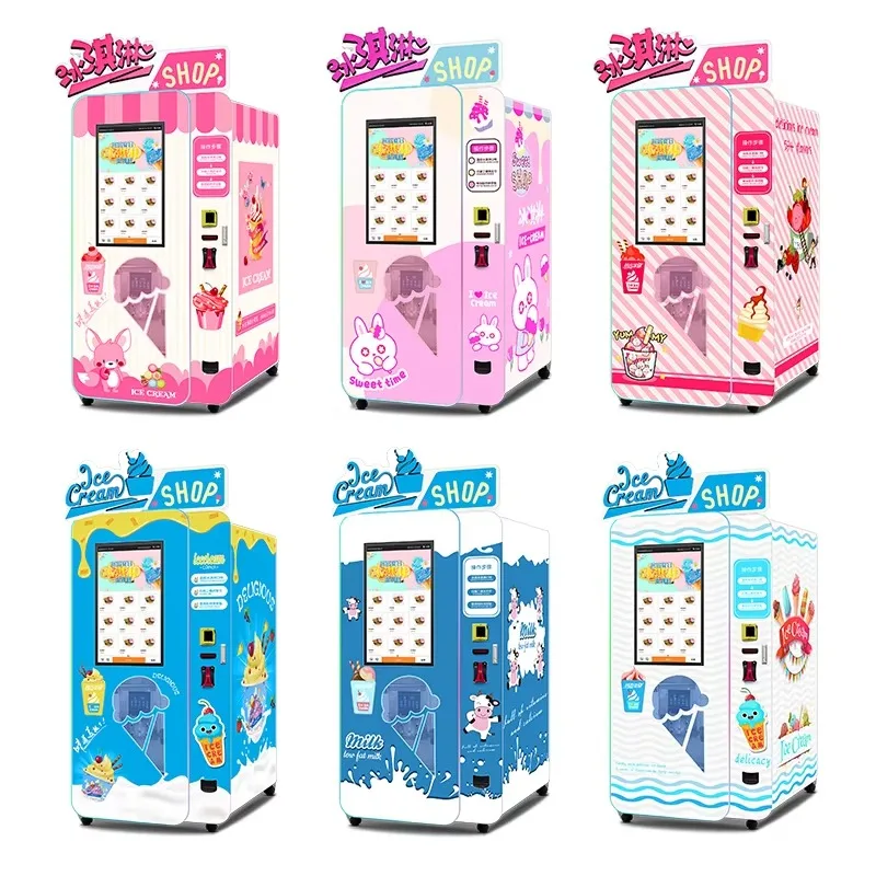 Meilleur distributeur automatique fournisseur libre Service crème glacée molle Smoothie Robot entièrement
