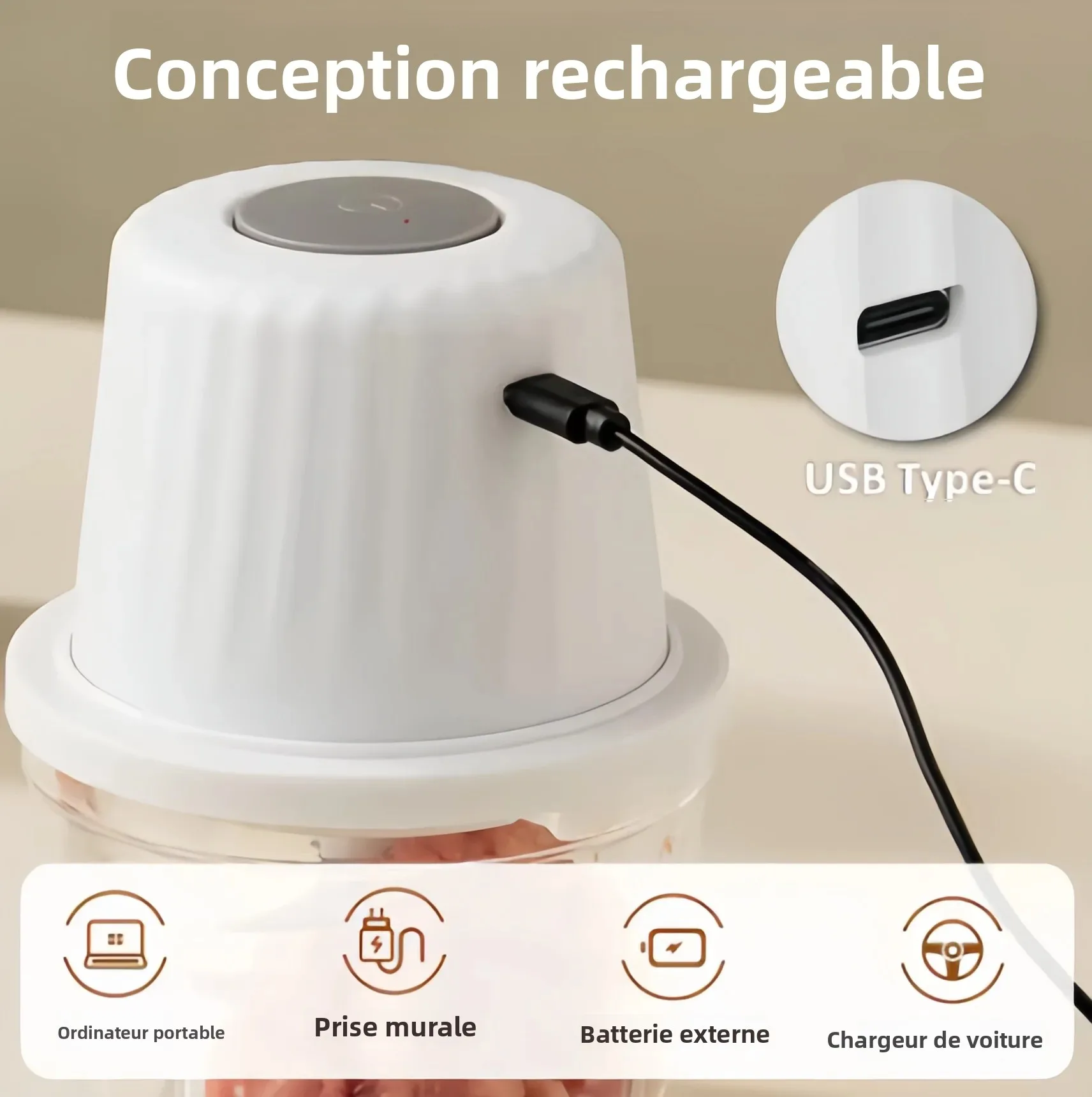 Hachoir Électrique Sans Fil
