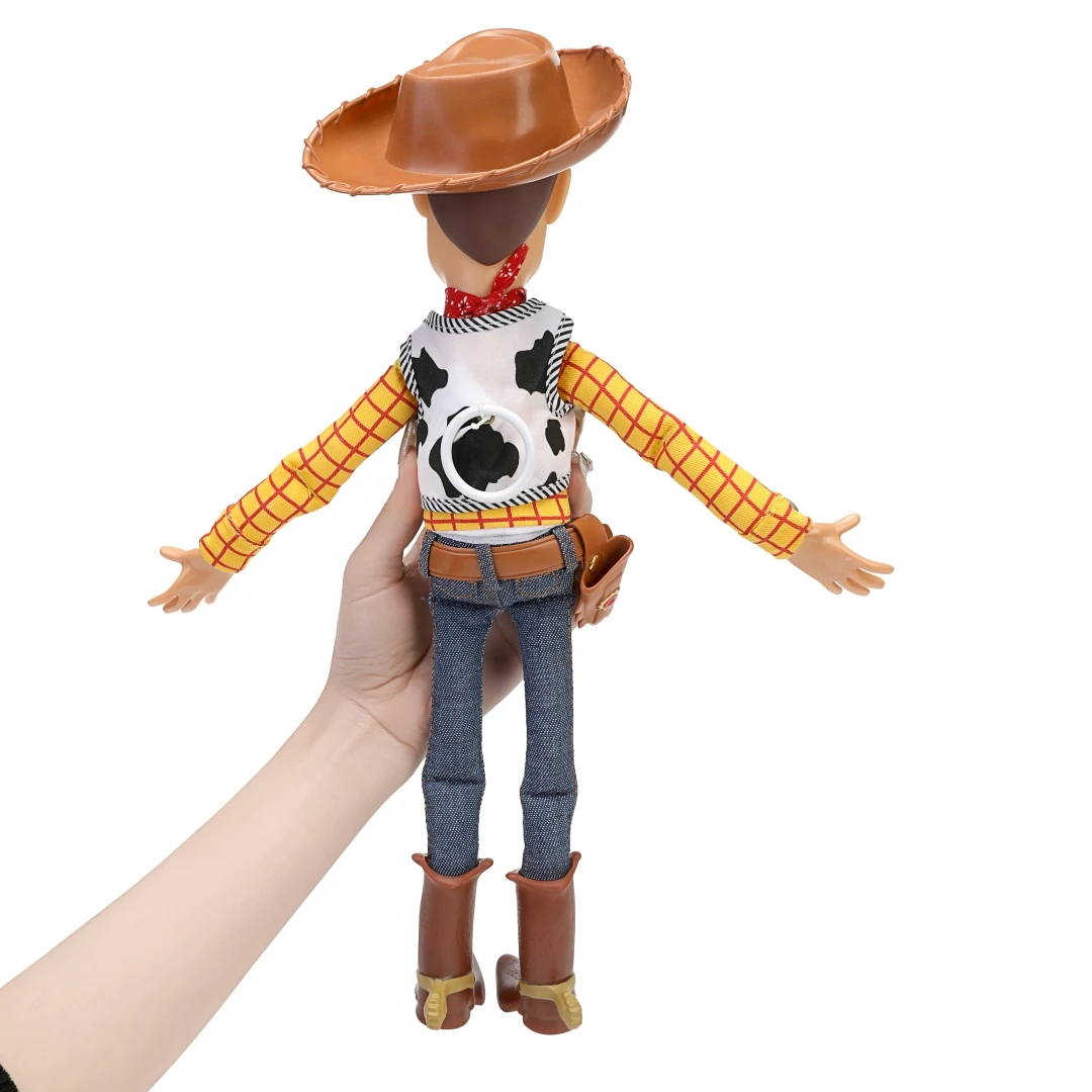 Figurines d'action parlantes Disney Woody et Jessie, collection de décoration anime, jouet sonore, modèle cadeau