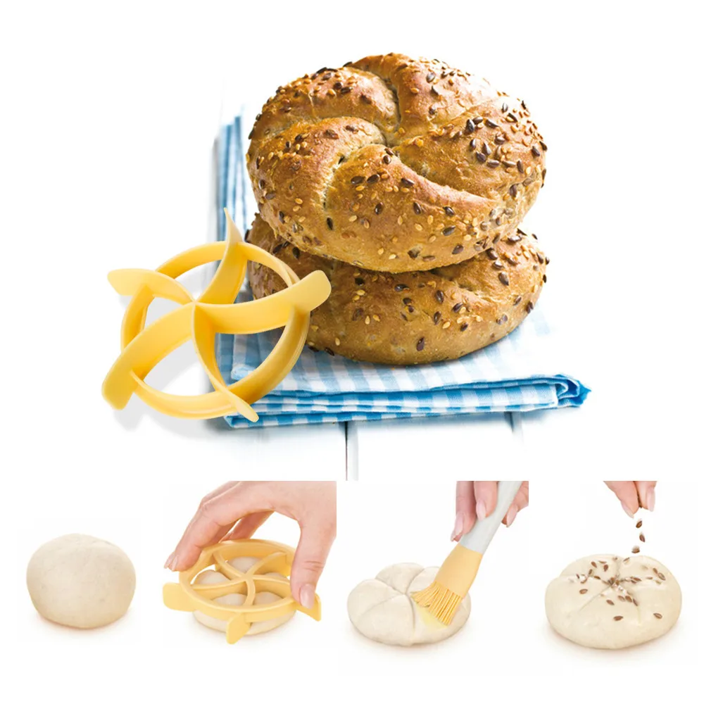 Coupe-pâtisserie en plastique pâte presse à biscuits pain fabricant à main moule rond ovale