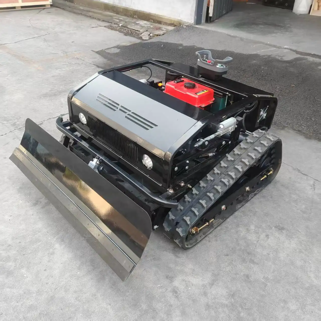 Tondeuse à gazon intelligente télécommandée pour le défrichement, largeur de coupe de 800 mm, 60 ° Capacité de montée en pente, 23 chevaux. Personnalisé