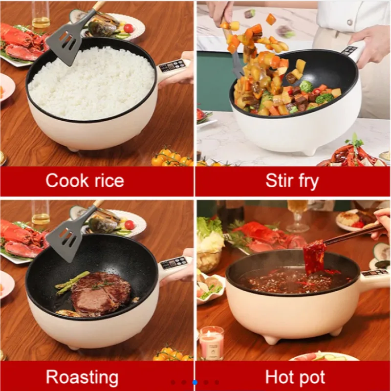 Cuiseurs électriques multifonctions simple/Double couche 1-2 personnes poêle antiadhésive domestique marmite cuiseur à riz appareils de cuisson