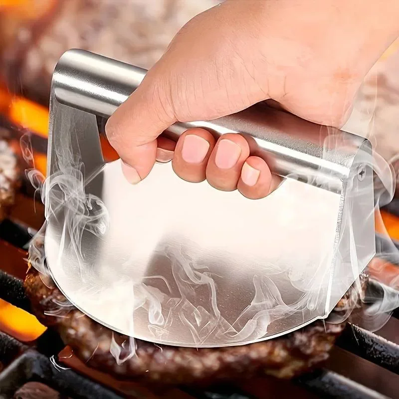 Nouvelle presse à hamburgers Smash en acier inoxydable | Machine à galettes et moule à brouillard robuste pour barbecue