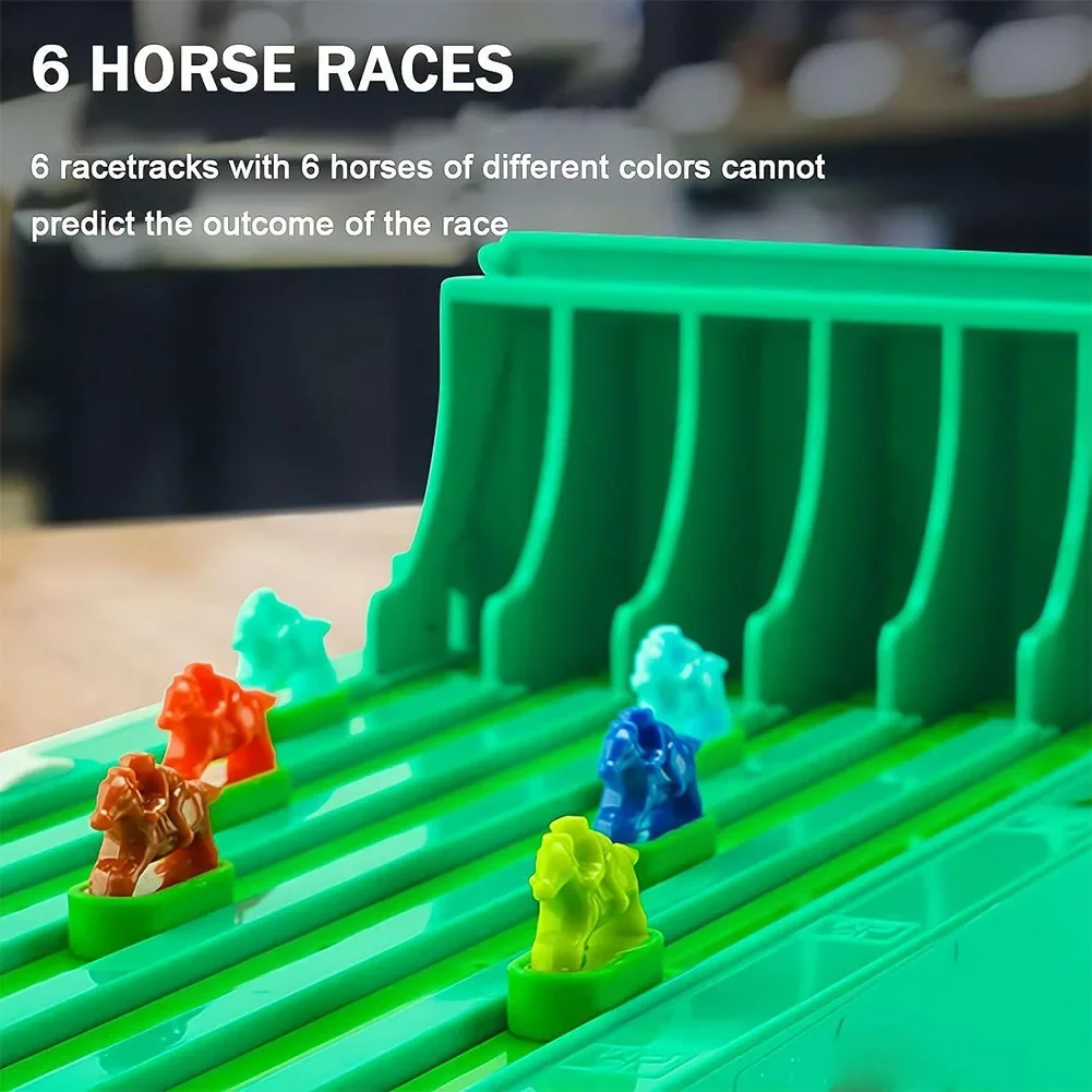 Jeu de société de course de chevaux, jeu de bureau électronique, Machine de course de chevaux alimentée par batterie, jouet interactif de fête de famille
