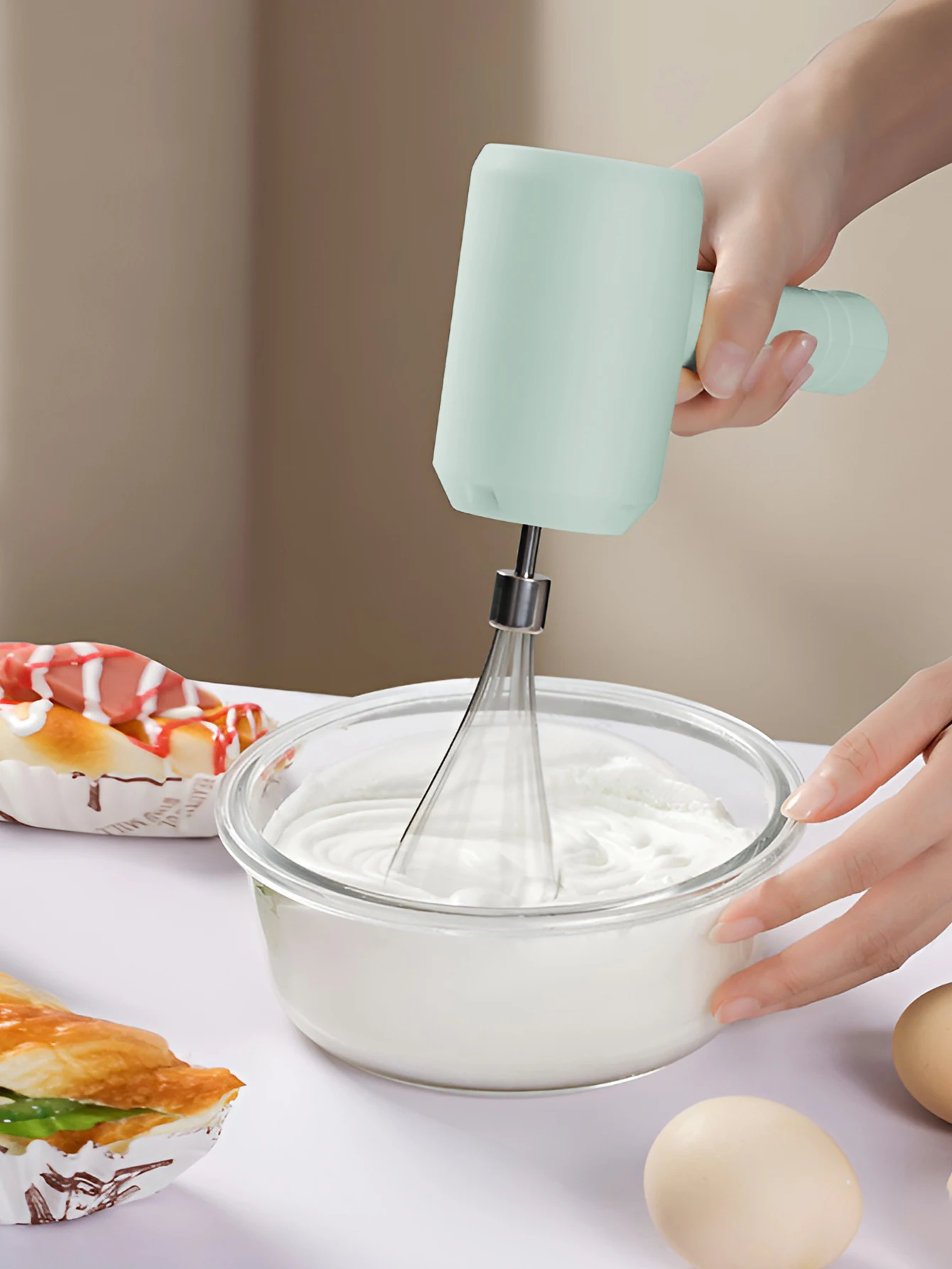 1 pièces fouet électrique agitateur mousseur à lait robot culinaire Portable 3 vitesses