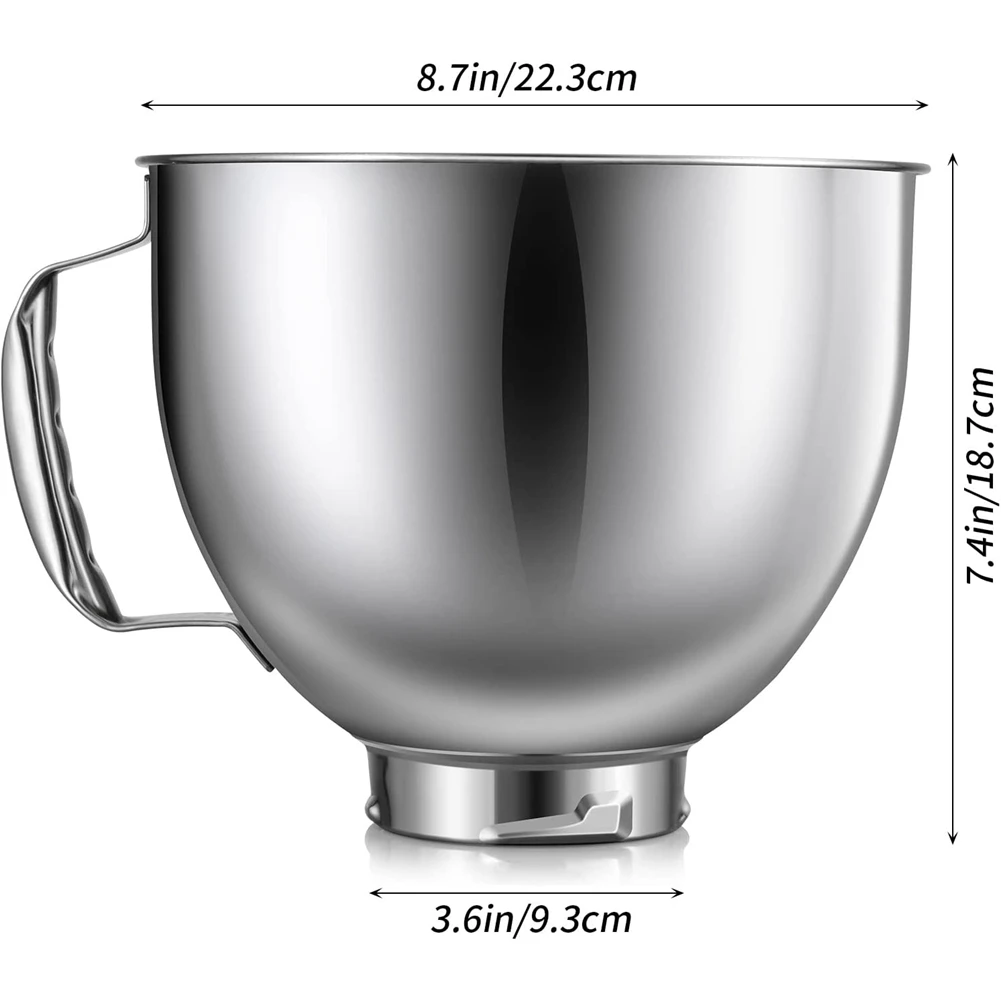 Bol en acier inoxydable pour batteur sur socle à tête inclinable KitchenAid de 4.5 à 5 litres