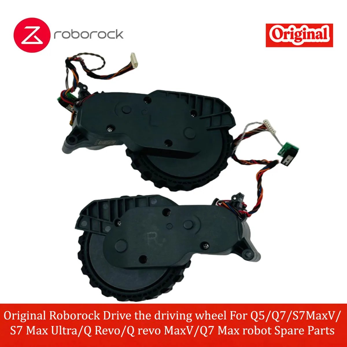 Pièces de rechange originales Roborock : Roue motrice pour robots Q5/Q7/S7MaxV/S7 Max Ultra/Q Revo/Q Revo MaxV/Q7 Max