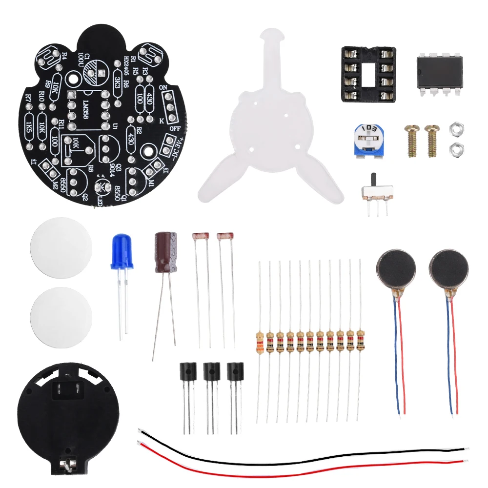 Robot luciole photosensible, bricolage, pièce adt, lampe respiratoire, mobile photosensible, pratique du soudage, outil d'entraînement