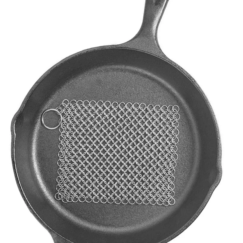 Brosse de nettoyage réutilisable en fonte d'acier inoxydable