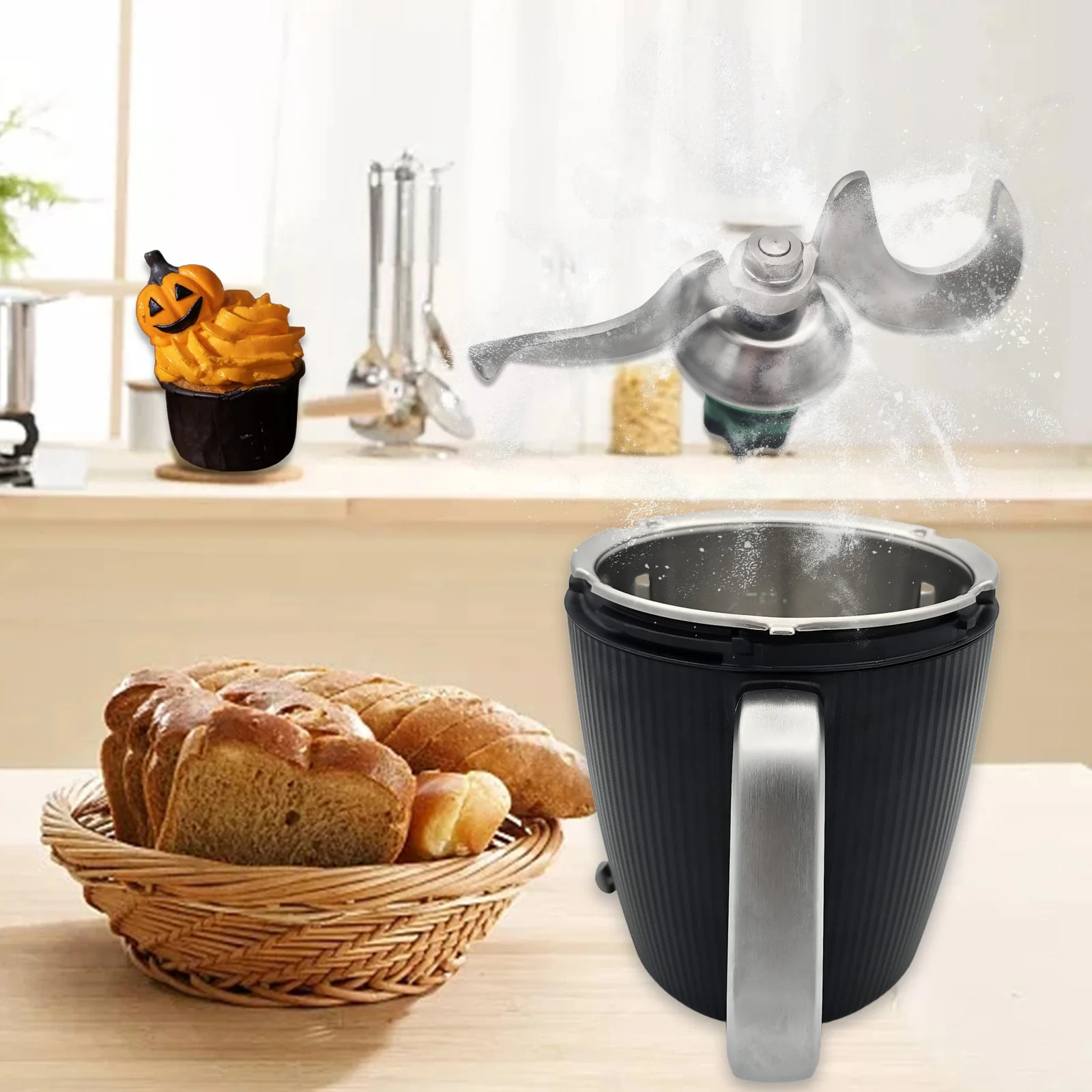 Lame de pétrissage de pâte robuste en acier inoxydable pour Thermomix TM7-lame de mélange épaisse et Durable pour farine