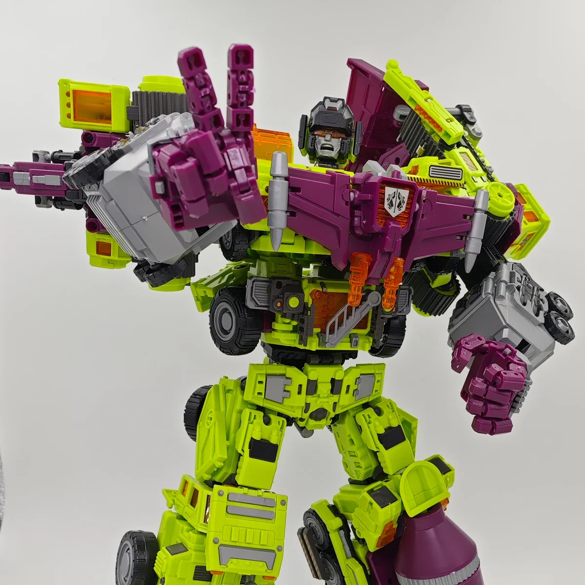 NBK 3349 Transformation jouet dévastateur 6in1 combinateur Robot figurines de film d'action modèle Bulldozer 42 cm surdimensionné déformation voiture