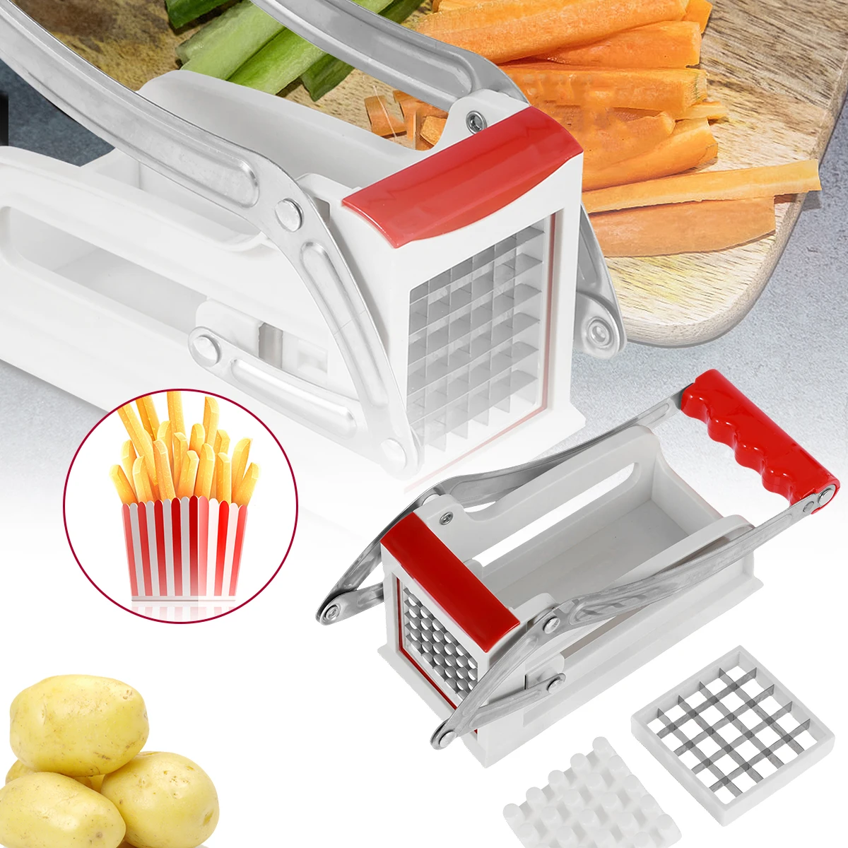 Coupe-frites en acier inoxydable