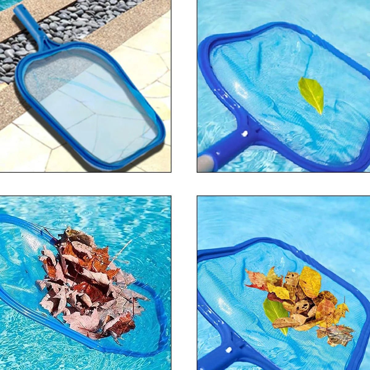 Kit d'accessoires pour nettoyage de piscine : Épuisette à feuilles, écumoire, panier, robots aspirateurs pour piscines
