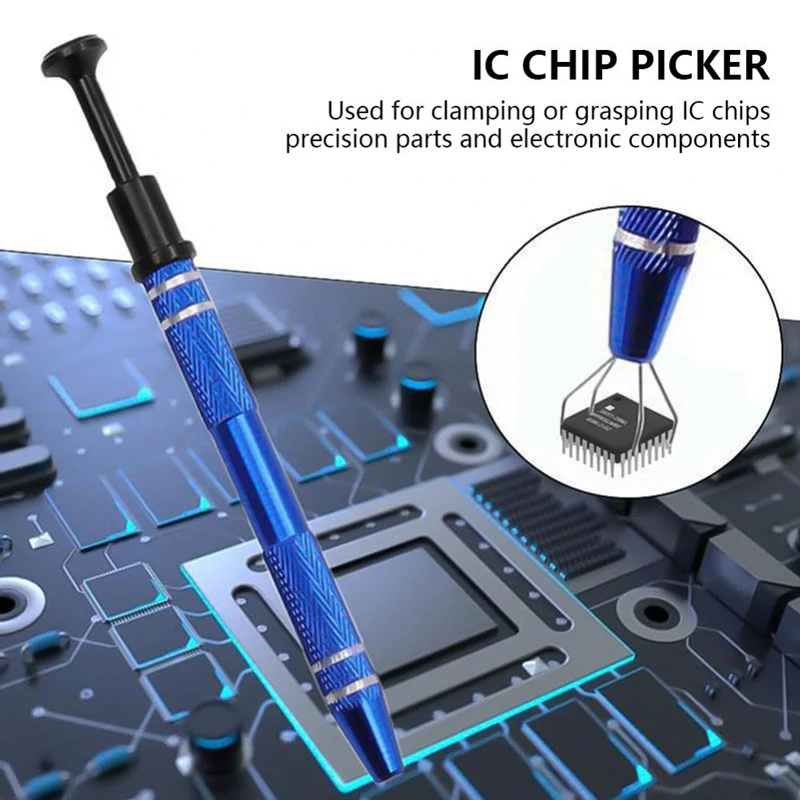 Extracteur de puces IC à 4 griffes, outil de préhension de précision pour composants électroniques, pour la réparation des écrous et des petites pièces