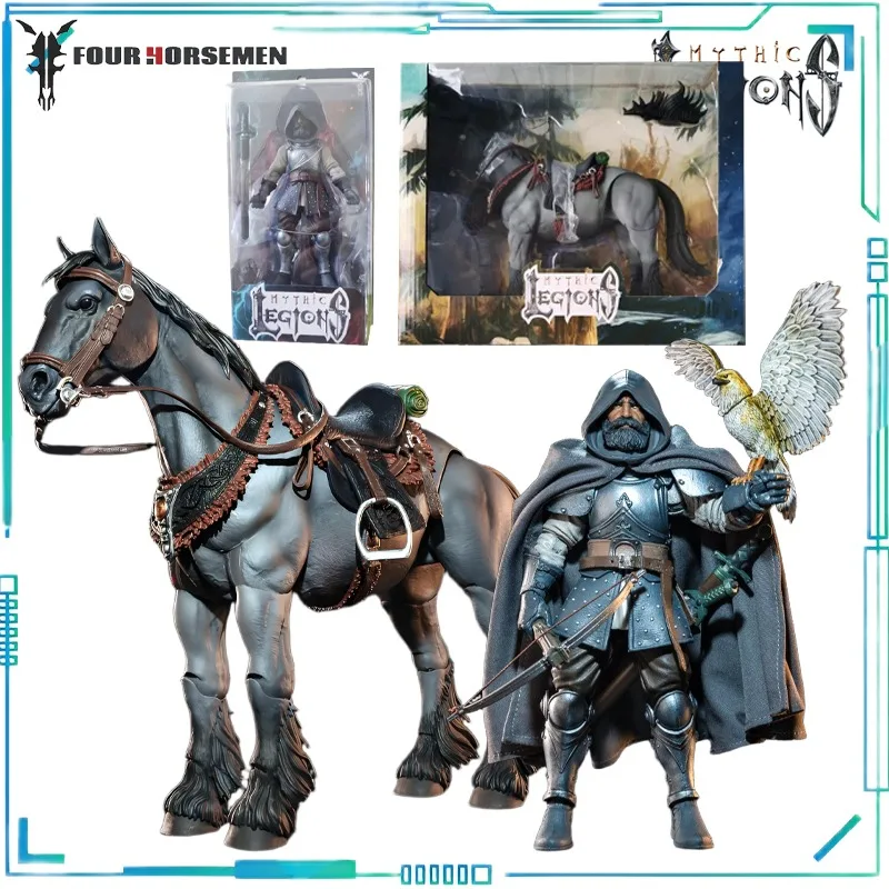 Four Horsemen Studios Genuine Mythic Legions Series Eagle Rider Duban Mobile Toy Doll Grey Horse Mount Finished Product Model