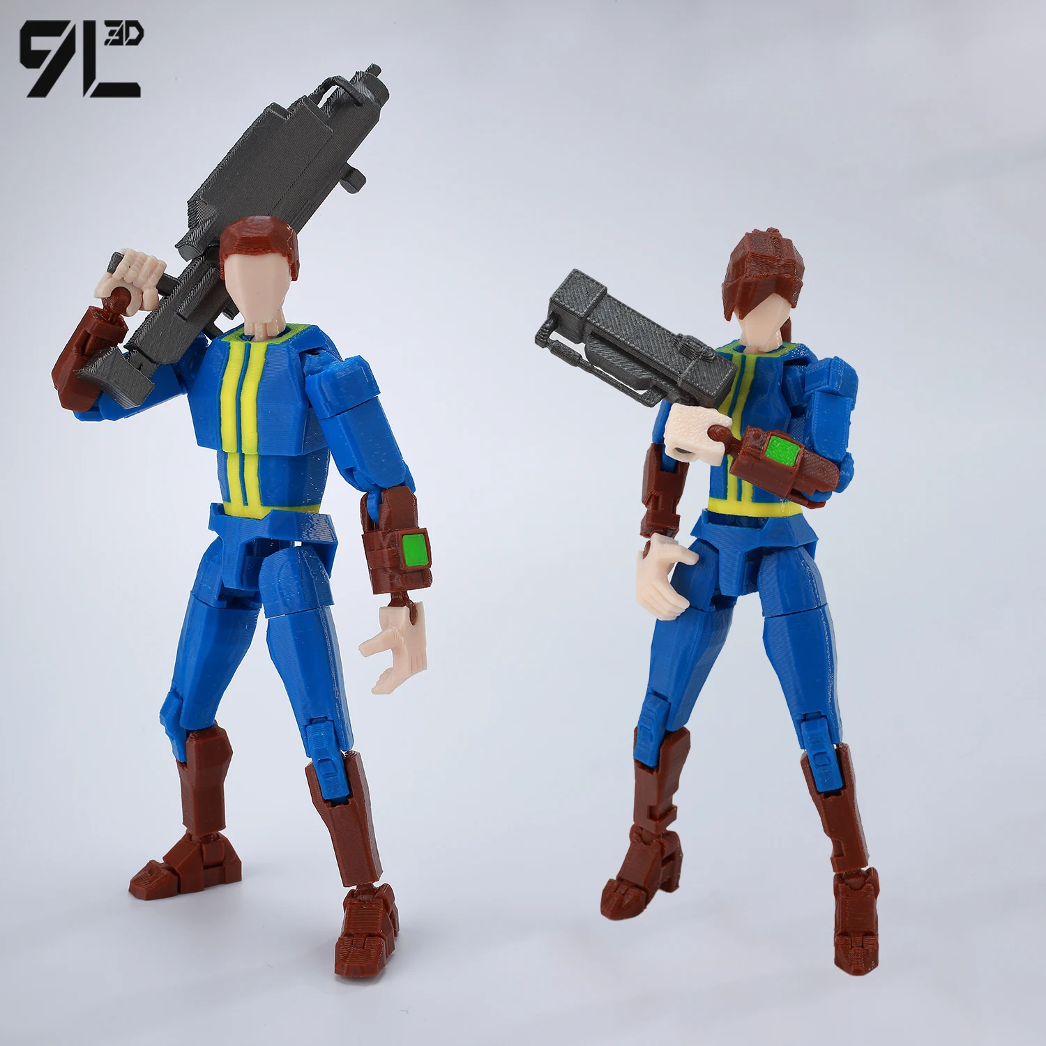  9L3D Wasteland Fallout Nate bleu costume figurines LUCKY13 T13 articulé mobile Titan13 3D imprimé Dummy13 Anime modèle jouets