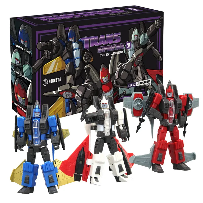 Robot de transformation G1 Three-Pronged Squad Thrust Dirge Ramjet Seekers Starscream Skywarp Thundercracker Action Figure Robot