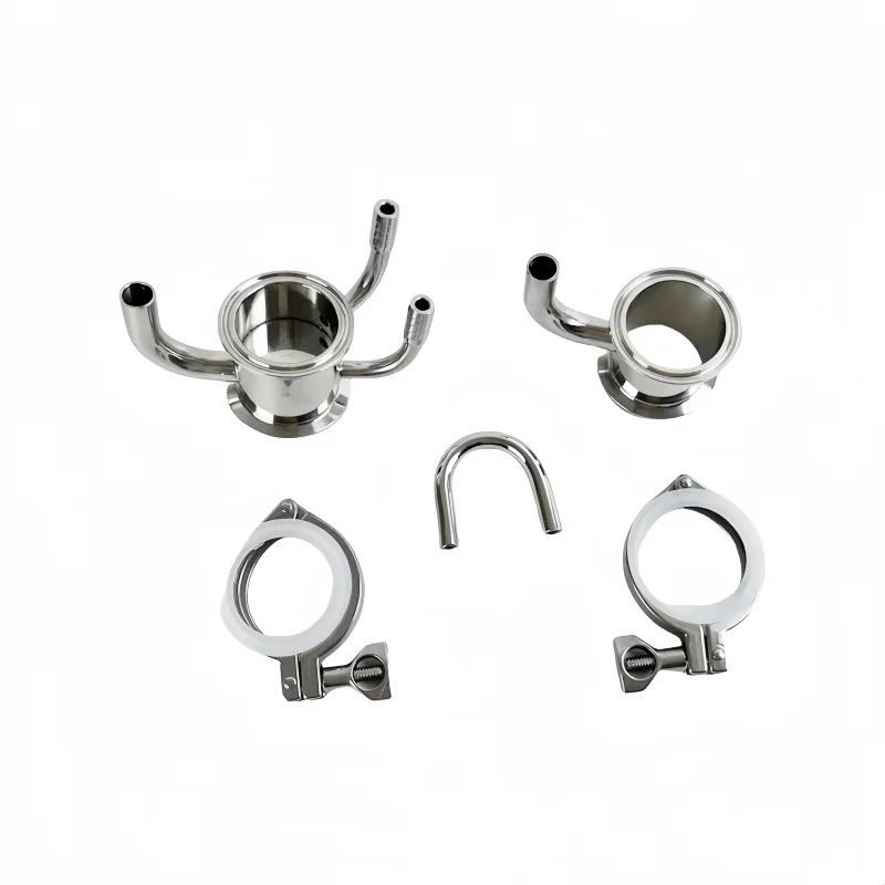Extracteur Soxhlet 2 "(51mm)OD64mm avec trois pinces ou tuyaux, accessoires de rectification en acier inoxydable 304 pour la Distillation