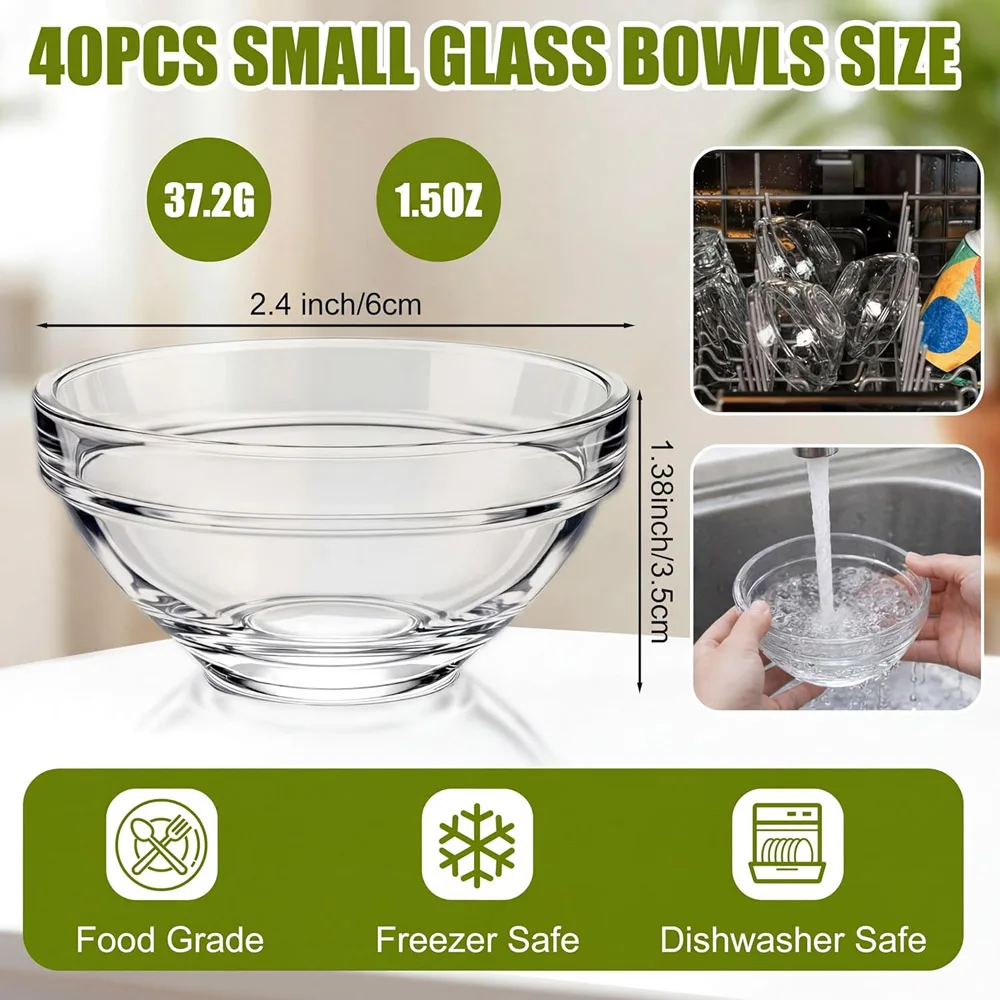 Bol en verre multifonctionnel pour gâteaux