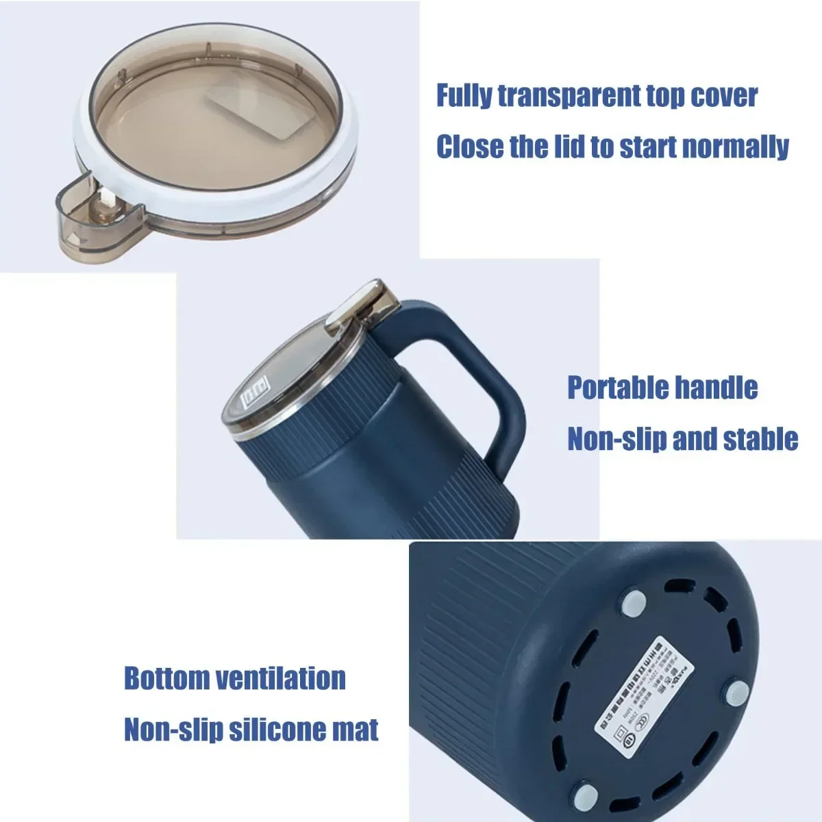 Moulin à café électrique en acier inoxydable, 500ml, pour la cuisine