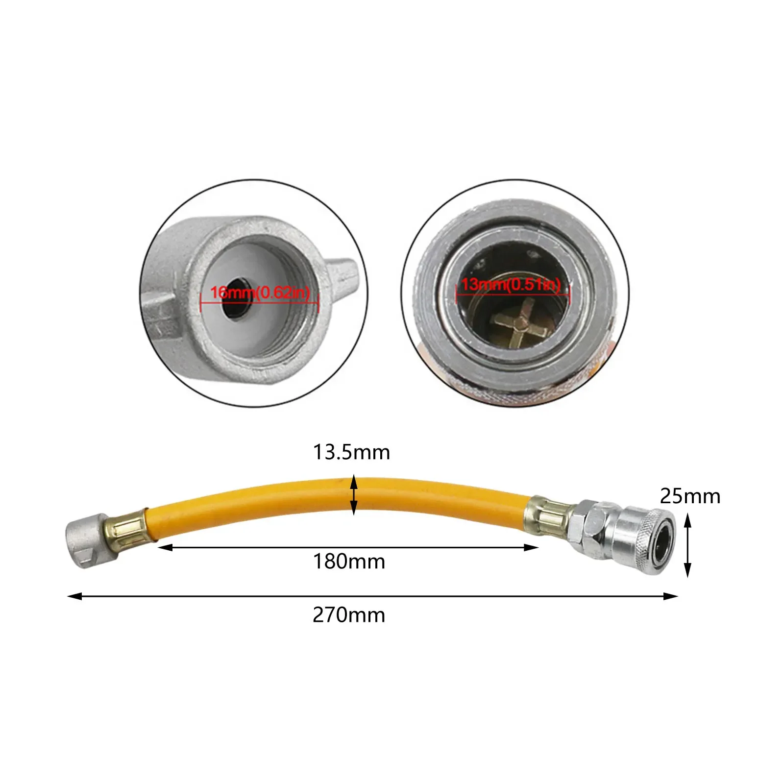 Réservoirs d'air, connexion de Valve d'admission d'air, tuyau d'air de camion, tuyau de soufflage de poussière, extracteur de poussière pour voitures, connecteur d'admission de camion à benne basculan
