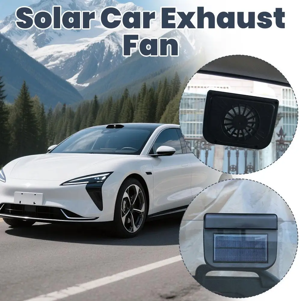 Ventilateur de ventilation pour voiture à énergie solaire, puissant, pour la circulation de l'air et l'extraction de la chaleur, pour éviter la surchauffe de l'intérieur de la voiture
