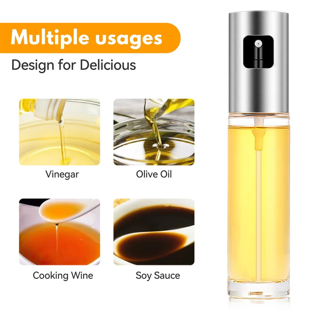 Pulvérisateur à huile en verre pour la cuisson Olive Mister Spray pour salade BBQ Cuisine
