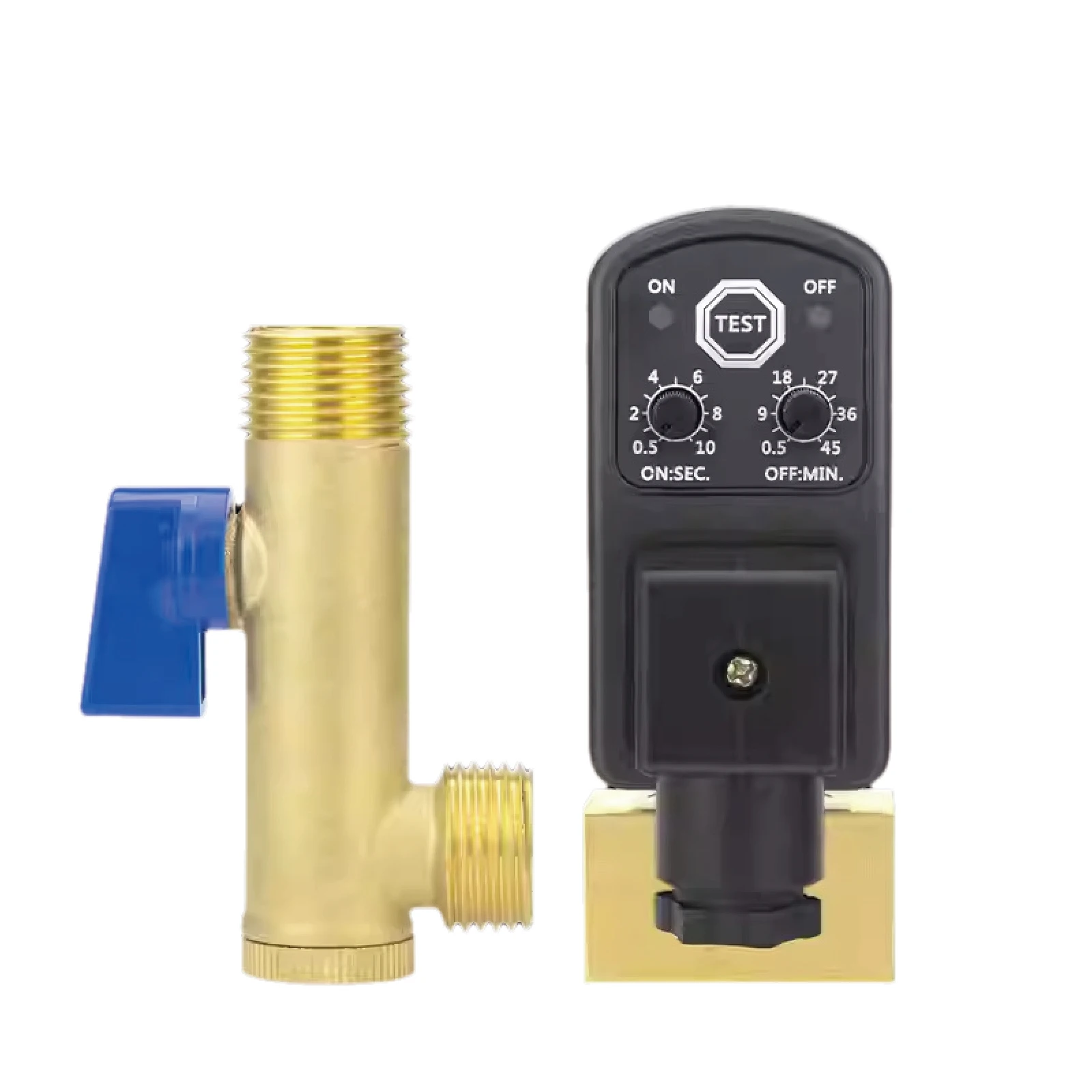 Vanne de purge automatique électronique 1/2" en laiton temporisée pour compresseur d’air sécheur évacuation auto condensats AC220V DC24V usage industriel