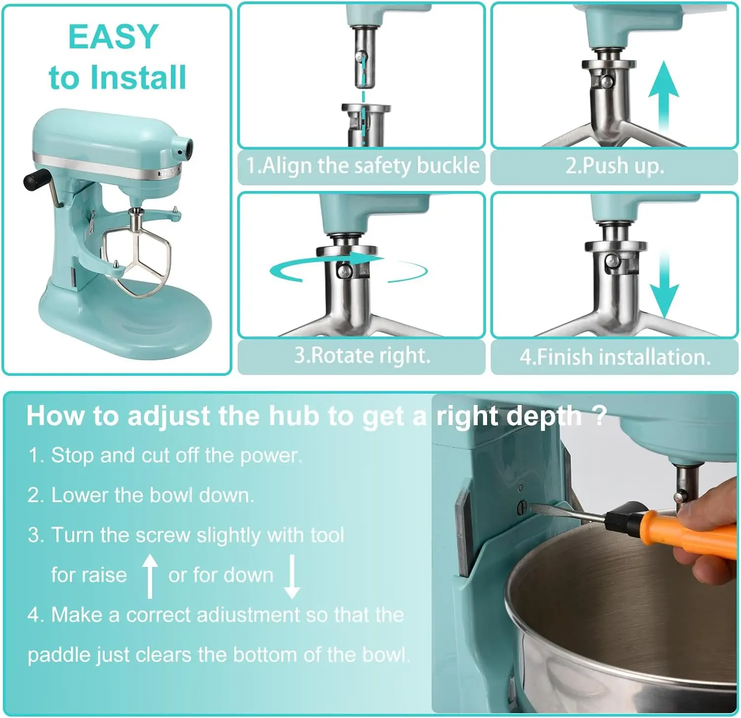 KitchenAid-Batteur plat en acier inoxydable poli