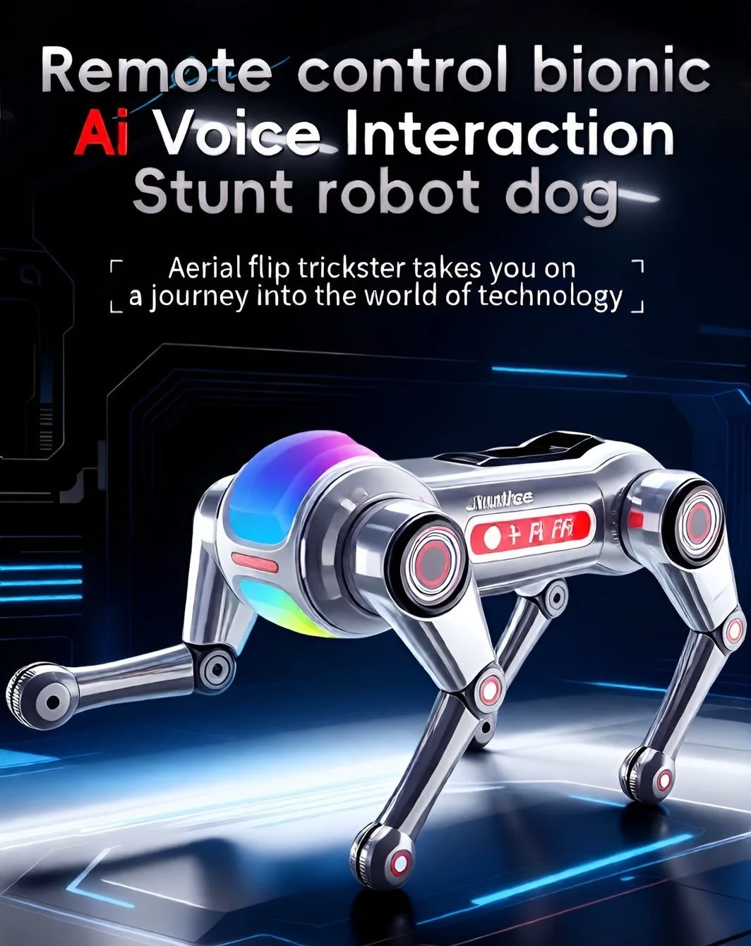 Teeggi Chien Robot Multifonction RC Électrique Intelligent Jouet Éducatif Bionique pour Enfants Cadeau