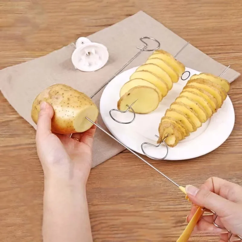 Tour de pommes de terre en spirale